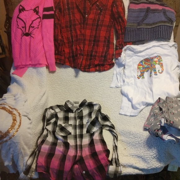 Two sweaters,two button up shirts,hoodie,shirt,pjs - Picture 1 of 1